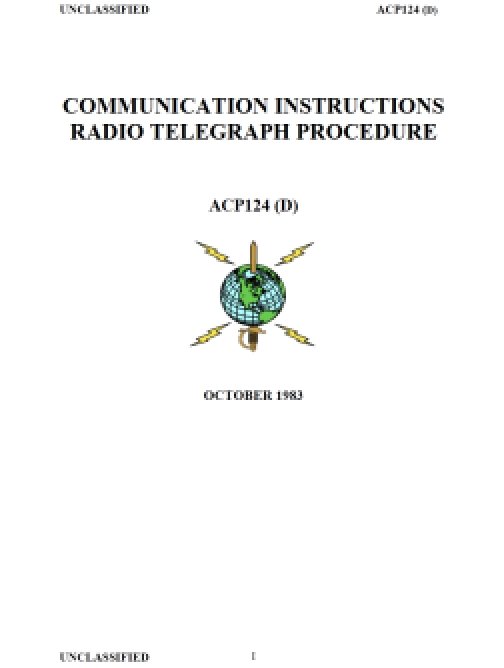 Communication Instructions Radio Telegraph Procedure
